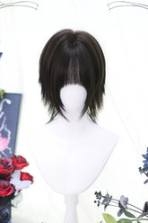 Schwarze/braune sekundäre süße Lolita-Kurzperücken